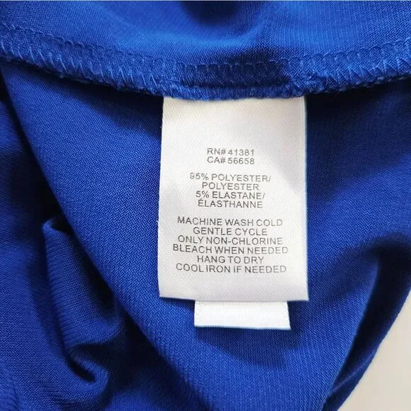 Lauren Ralph Lauren Square Neck Balloon Sleeve Ruched Dress in Sapphire Blue 6 - Picture 10 of 10